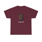Halloween Hound Printed T-Shirt 100% Cotton Novelty Scary Halloween Dog Tee