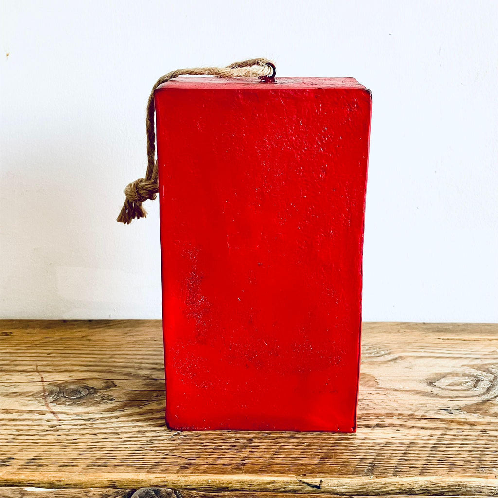 Vintage Style Painted Bird Box Post Box Hanging Bird Feeder Red