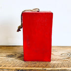 Vintage Style Painted Bird Box Post Box Hanging Bird Feeder Red