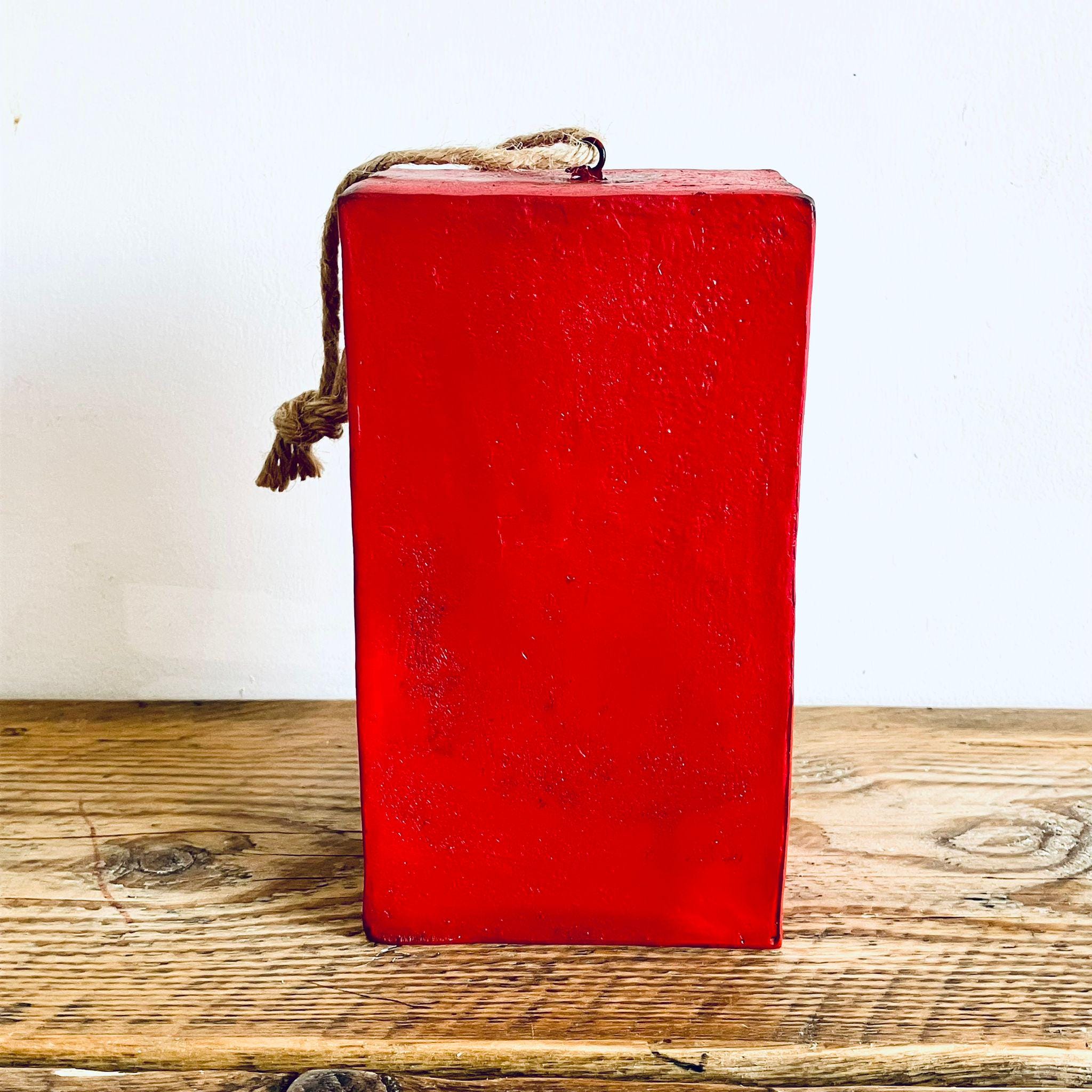 Vintage Style Painted Bird Box Post Box Hanging Bird Feeder Red