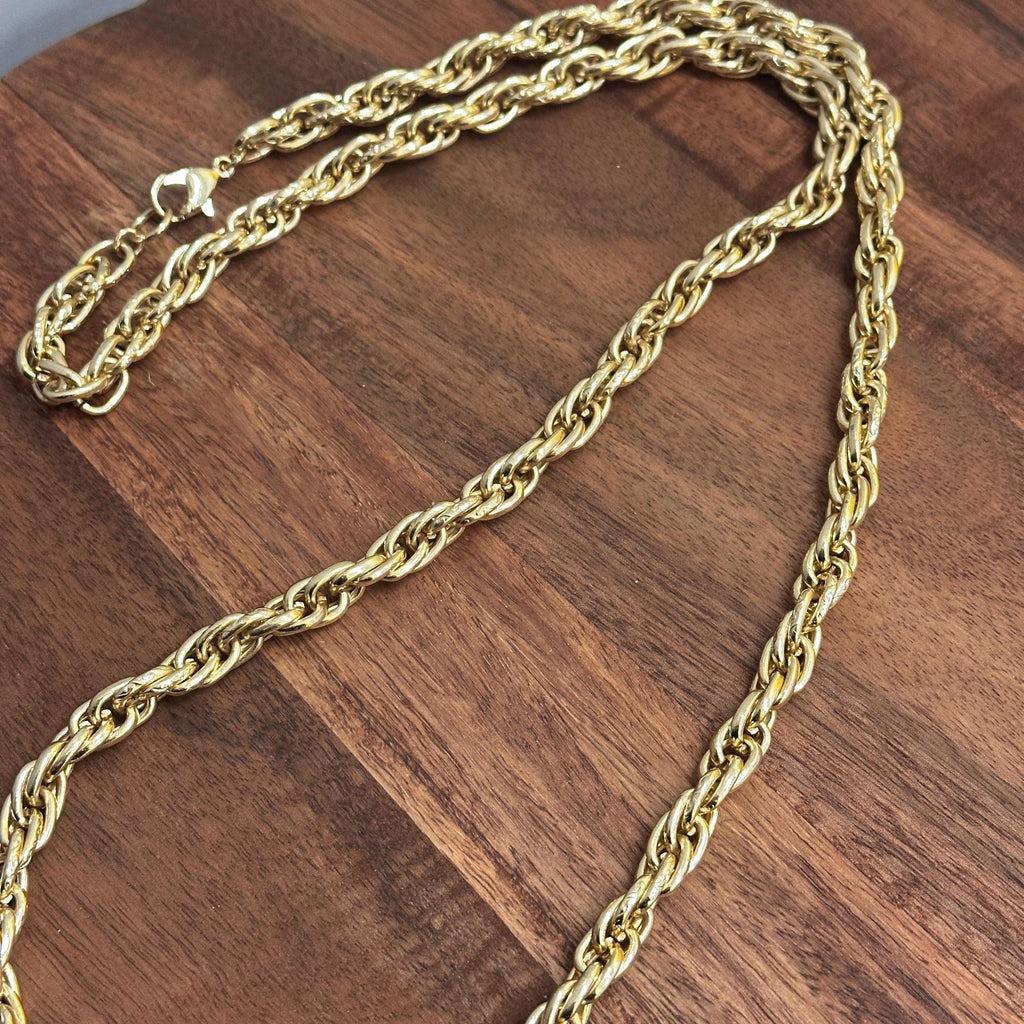 Vintage Chunky Gold Tone Costume Jewellery Necklace