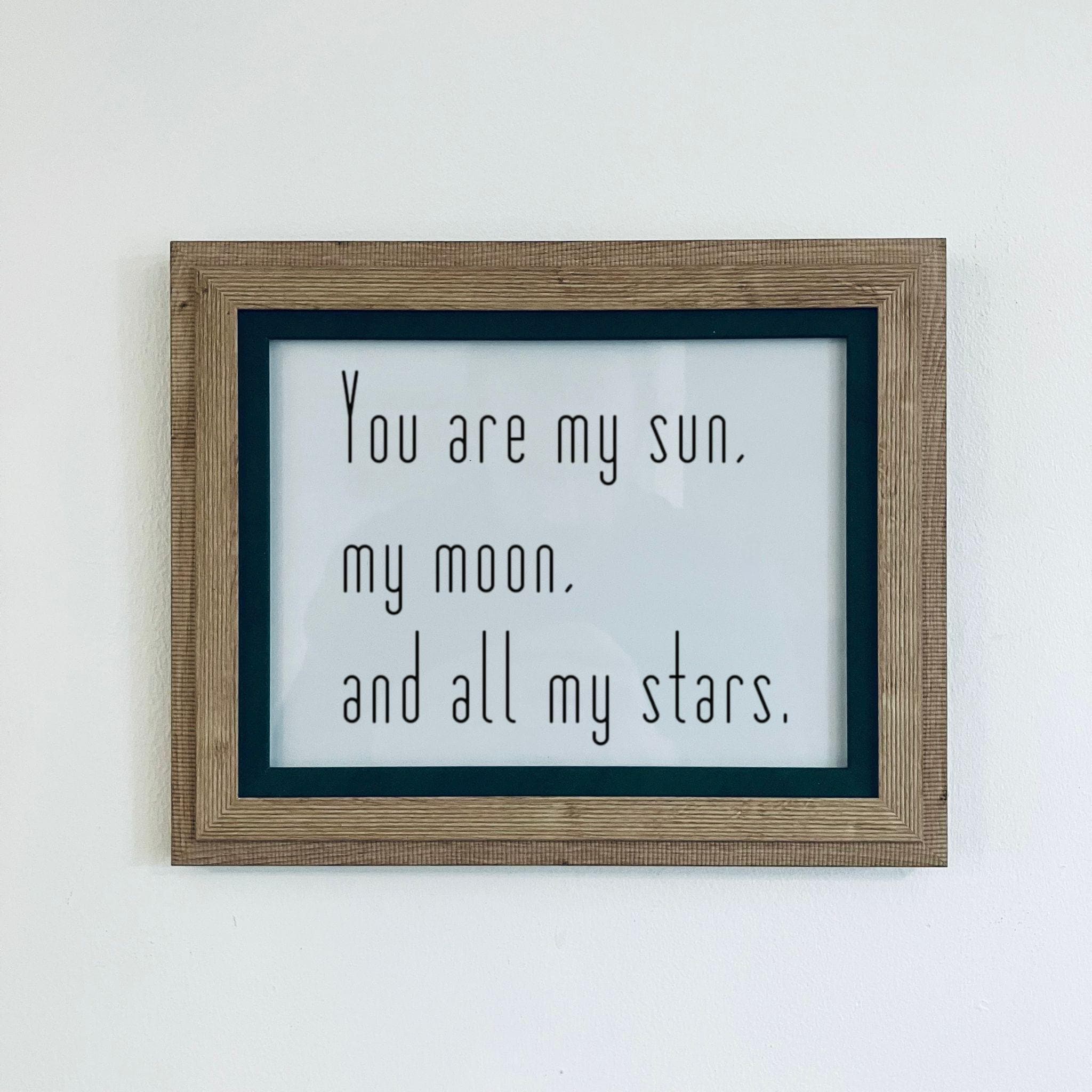 Natural Wood Framed Love Quote Print Valentine&#39;s Day Gift Friend Girlfriend Boyfriend Anniversar