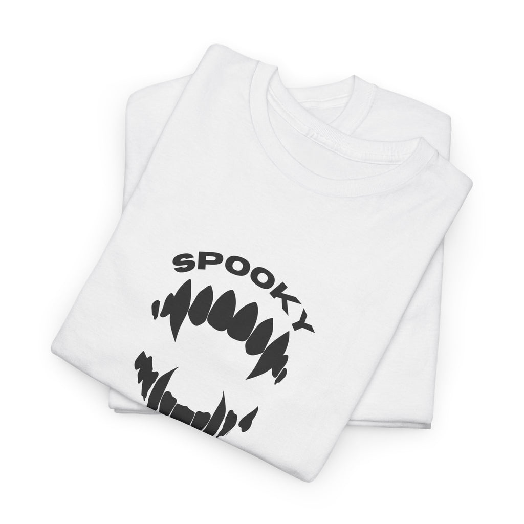 Spooky Season Halloween Printed T-Shirt 100% Cotton Scary Vampire Teeth Novelty Tee