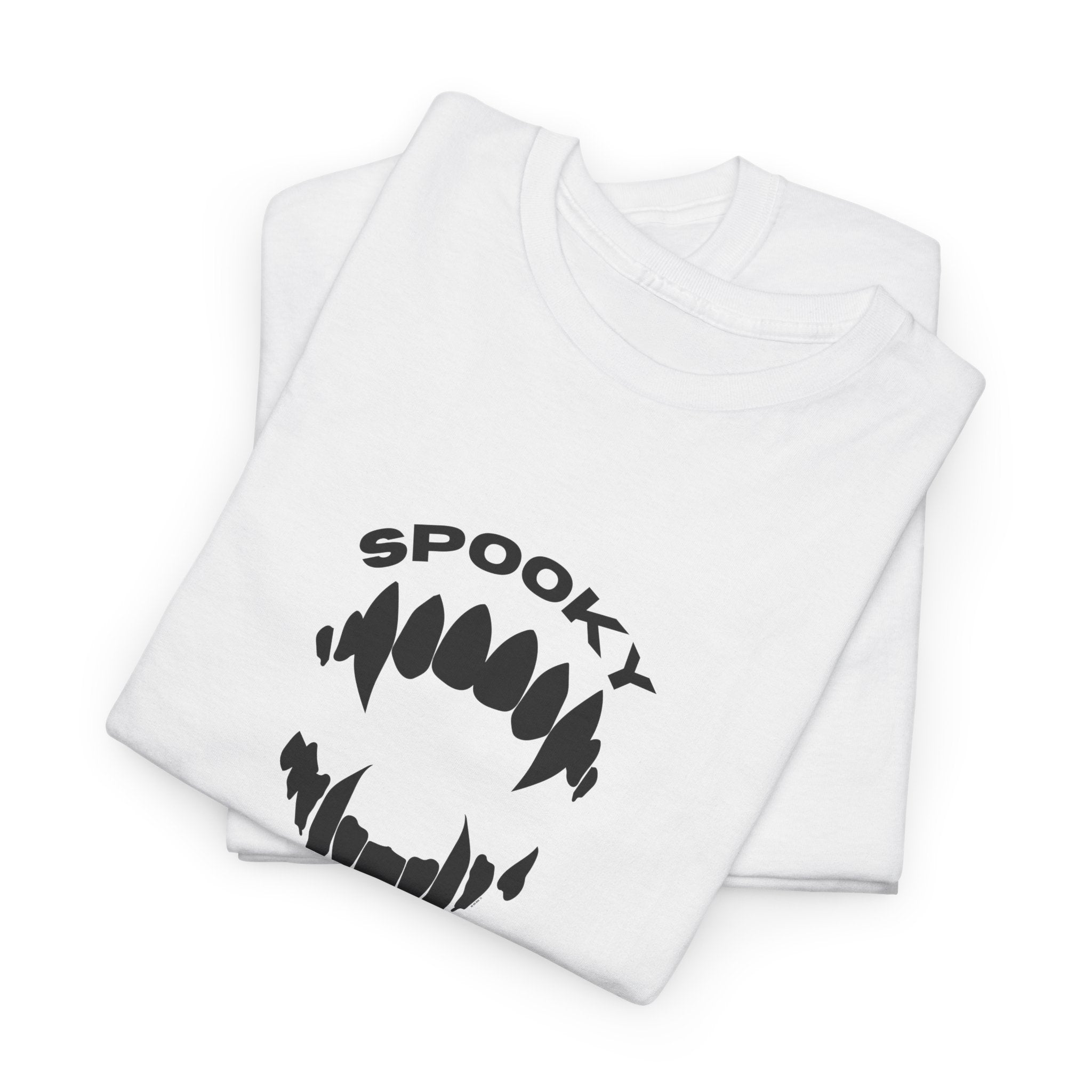 Spooky Season Halloween Printed T-Shirt 100% Cotton Scary Vampire Teeth Novelty Tee