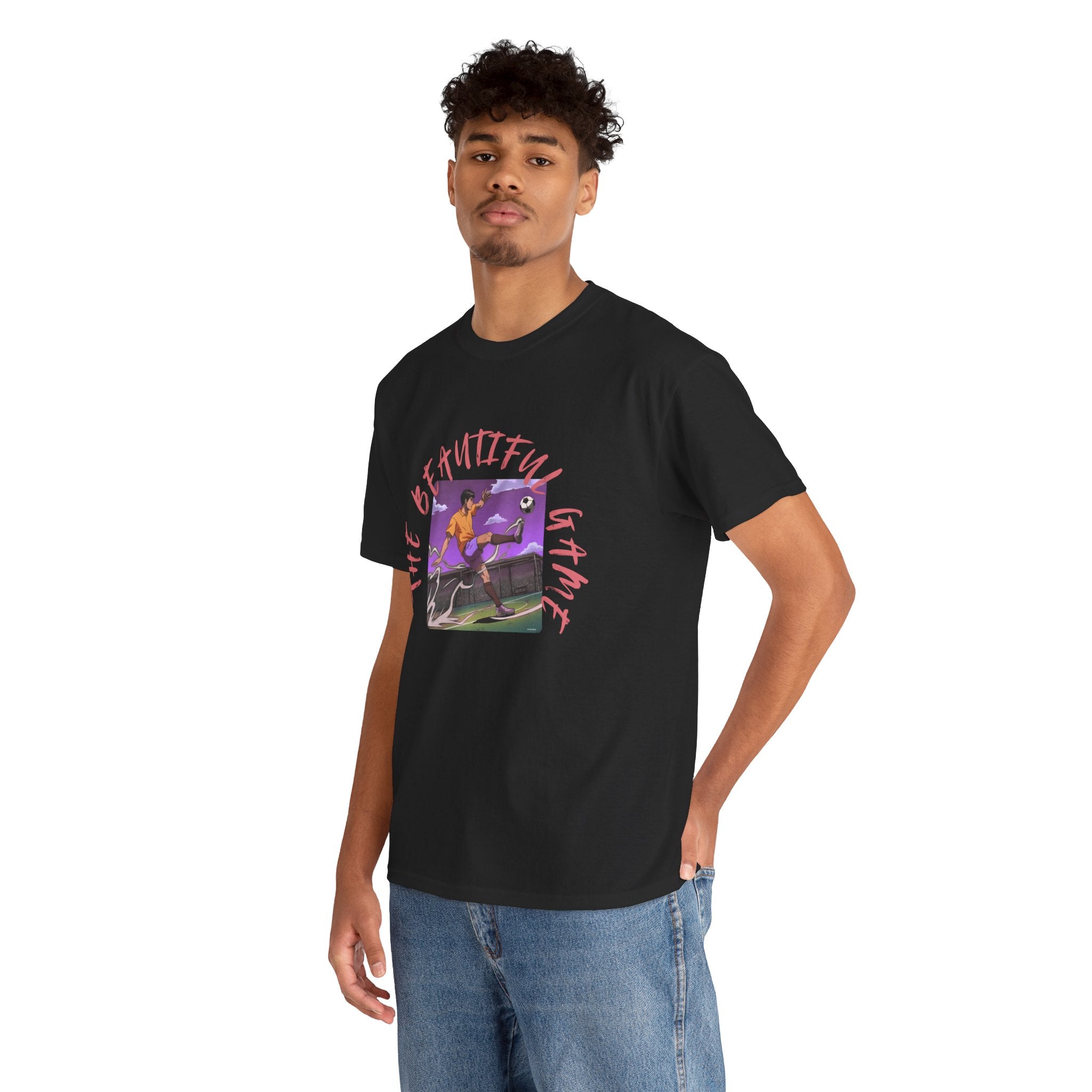 The Beautiful Game Anime Football Printed T-Shirt 100% Cotton Novelty Soccer Sports Tee Gift