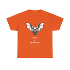 Death & Destruction Bat Skull Printed T-Shirt 100% Cotton Goth Biker Halloween Tee