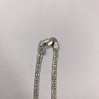 Vintage 925 Sterling Silver Short Choker Chain Necklace Made In Italy.