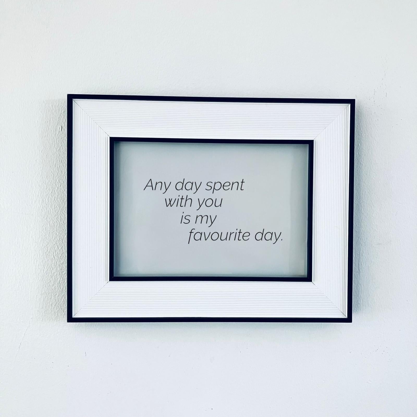 Classic Framed Love Quote Print Valentine&#39;s Day Gift Friend Girlfriend Boyfriend Anniversary Poe
