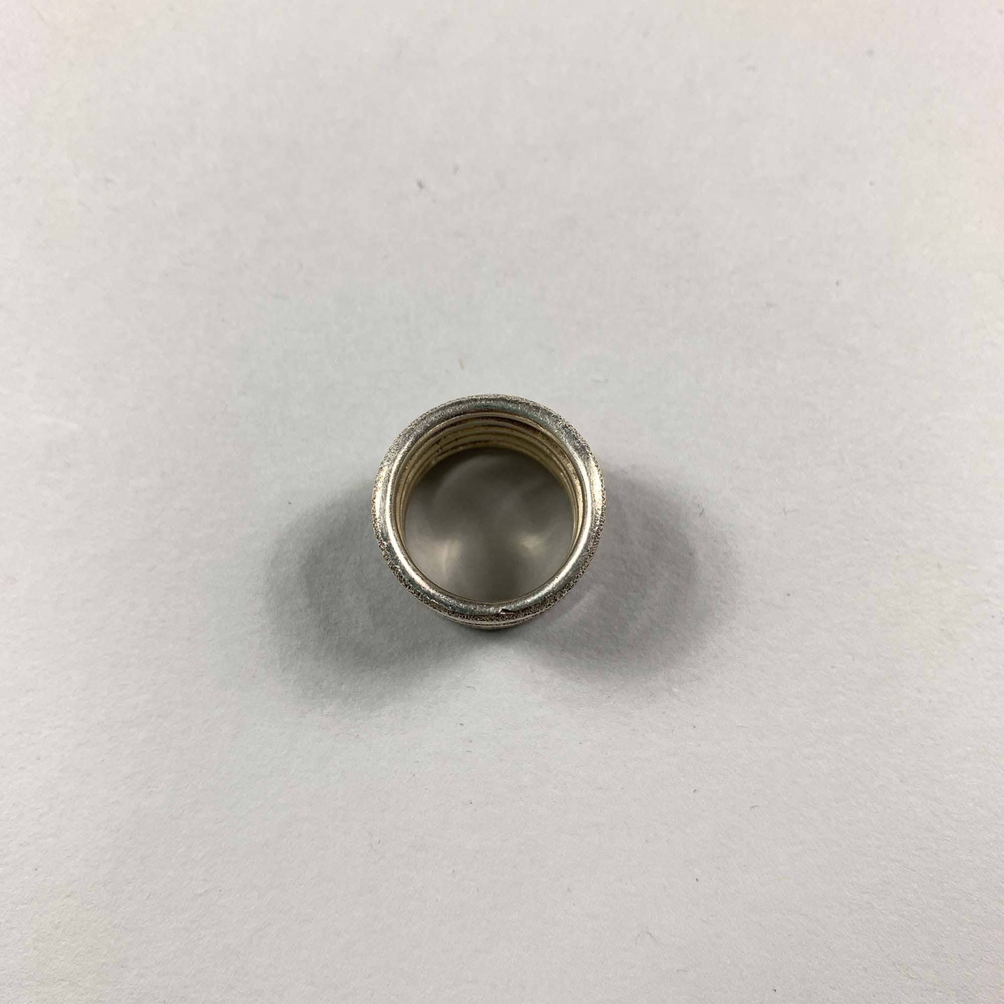 Vintage Unique 925 Sterling Solid Silver Multi Band Textured Ring - Size L 1/2