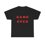Game Over Printed T-Shirt 100% Cotton Novelty Gamer Tee Gift