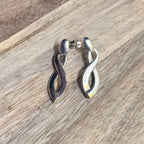 Vintage 925 Sterling Silver Swirl Earrings