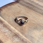 Vintage Unique 925 Silver Purple Gemstone Ring Gift- Size L