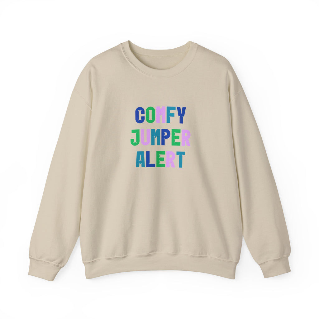 Comfy Jumper Alert Printed Crewneck Sweatshirt Pullover Retro Mum Sister Gift