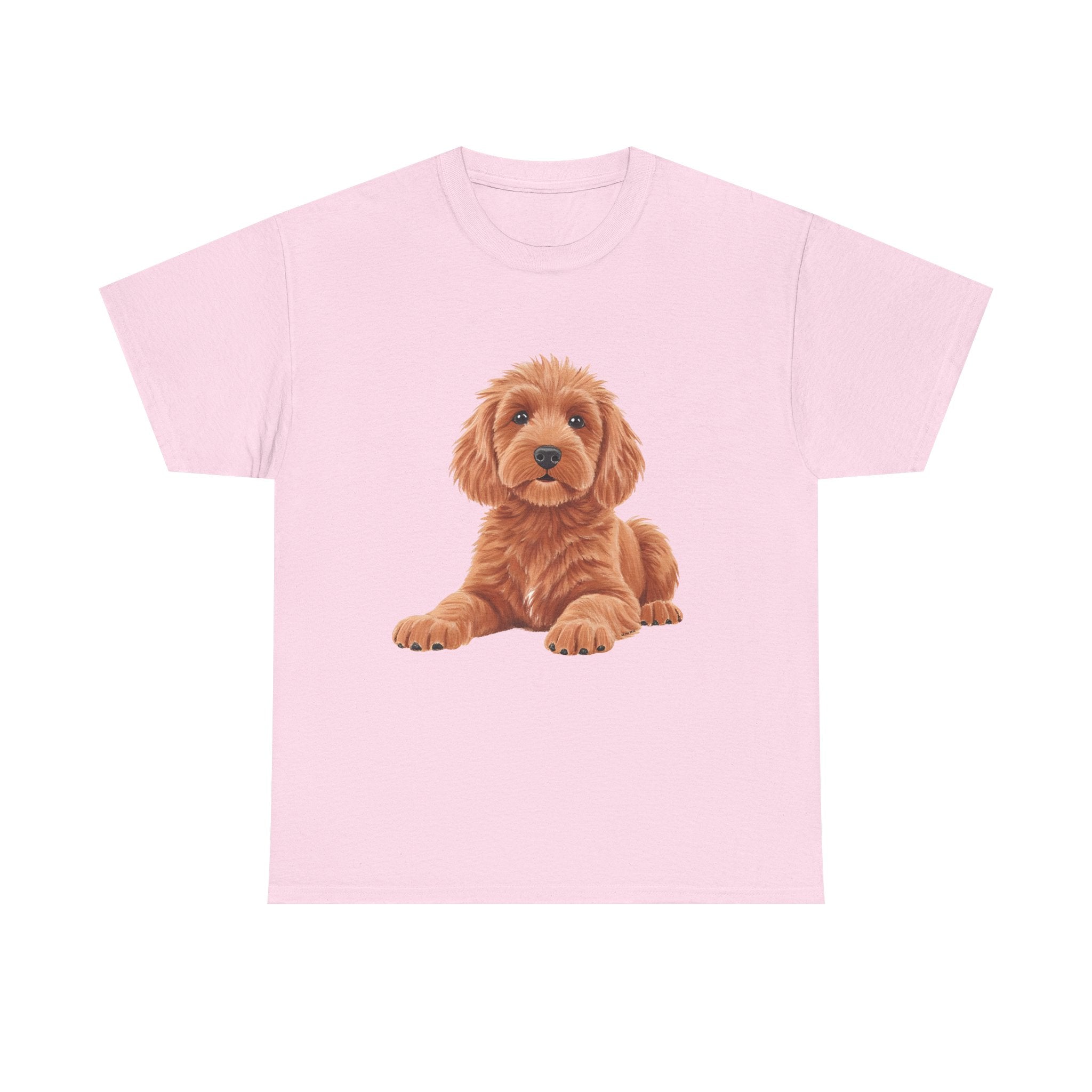 Brown Cockapoo Printed T-Shirt 100% Cotton Novelty Cute Dog Tee Gift