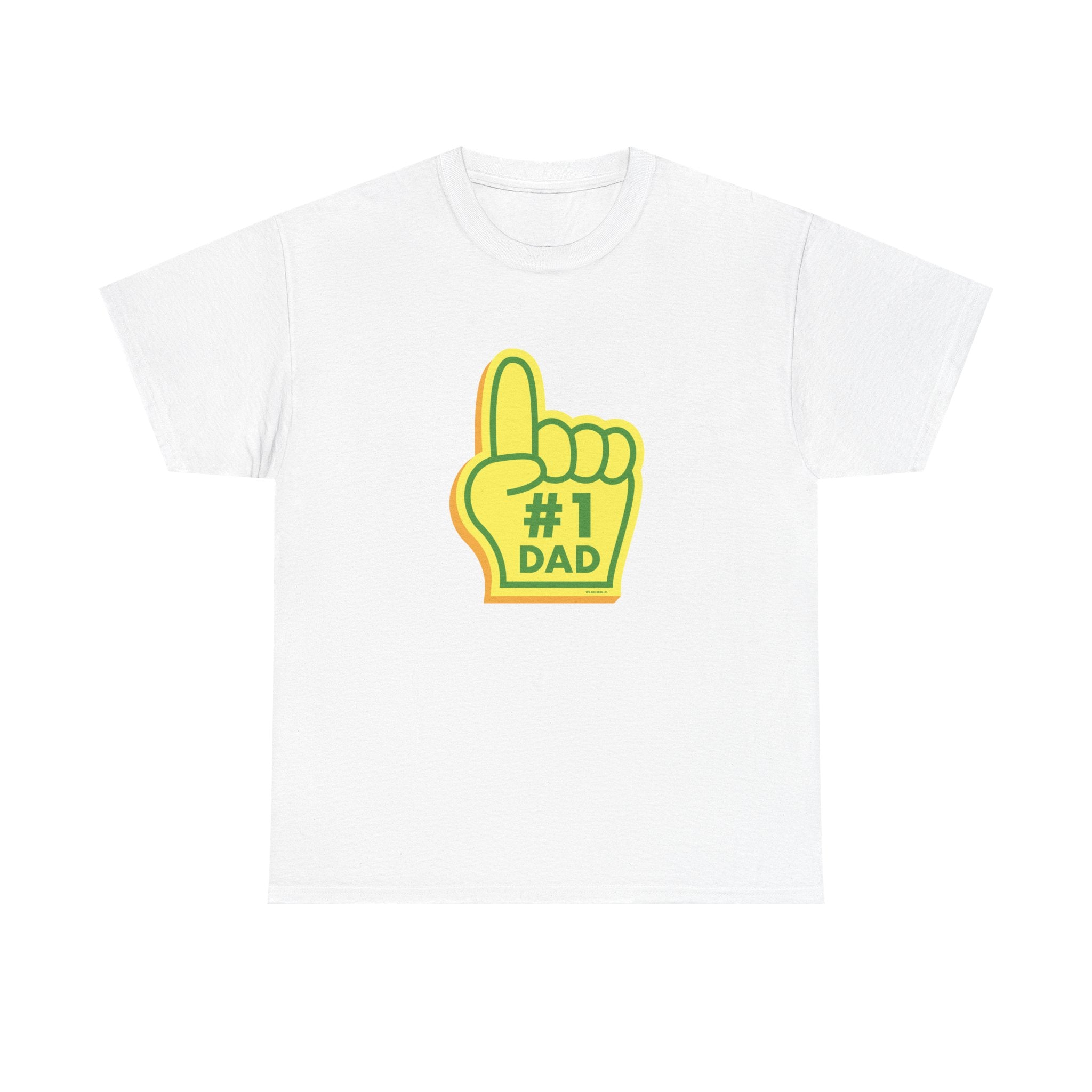 Novelty #1 Dad Hand Printed T-Shirt 100% Cotton Retro Dad Tee Birthday Father's Day Gift