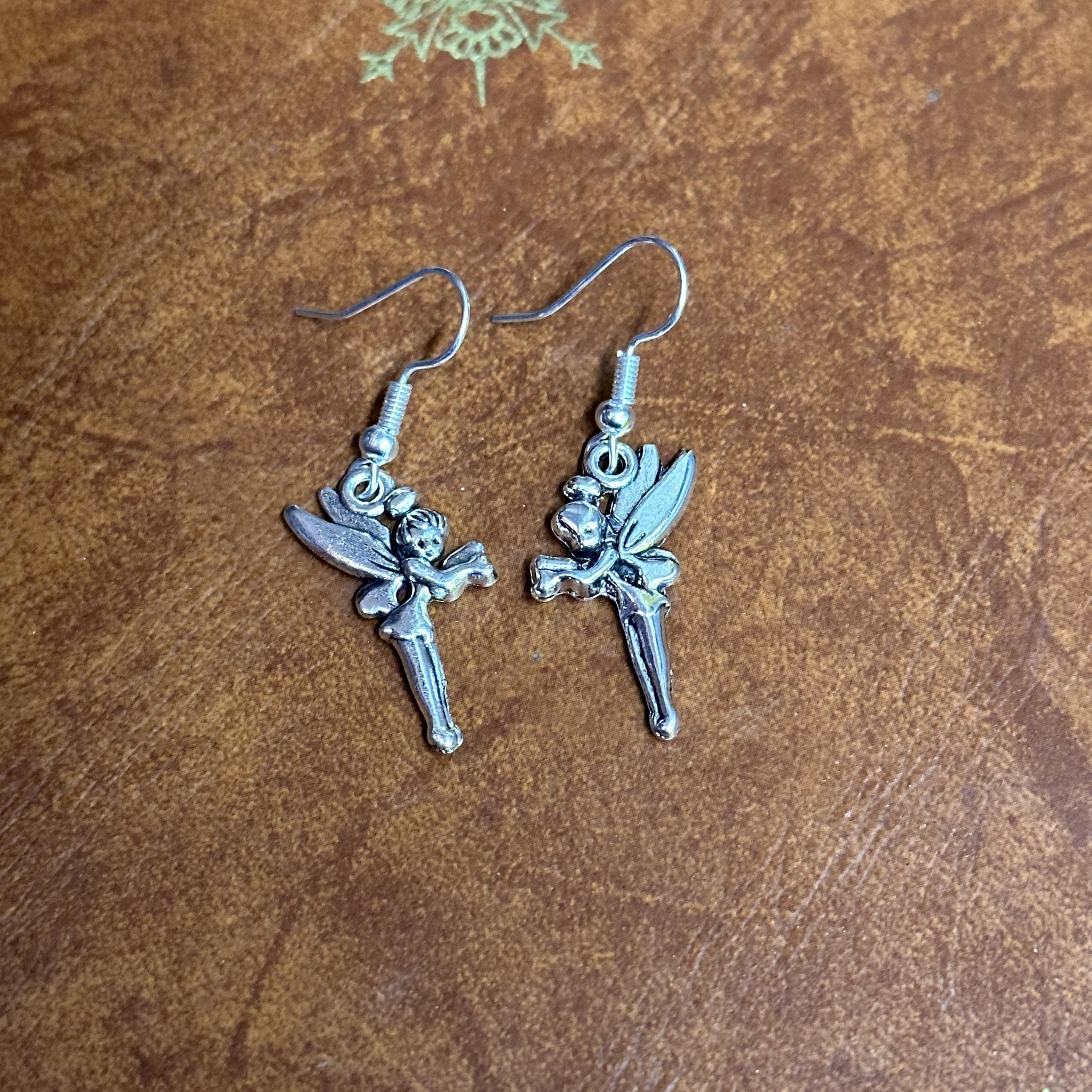 Handmade Fairy Angel Themed Drop Earrings Silver Tone Charm Dangle Earrings Various