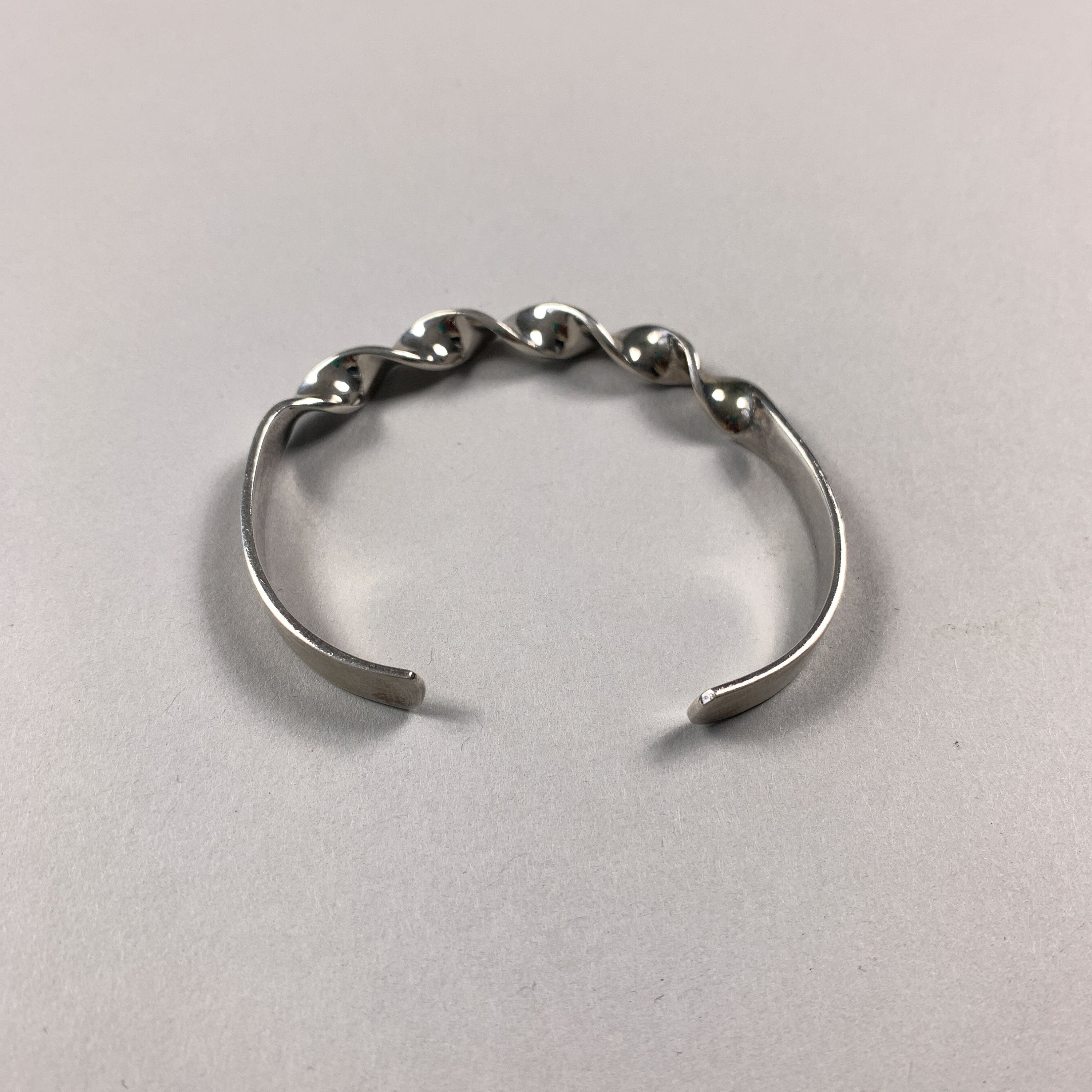 Vintage 925 Sterling Solid Silver Twist Bracelet Hallmarked