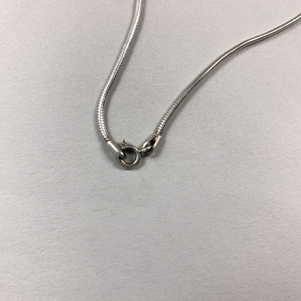 Vintage Unique Feather & Ball 925 Sterling Silver Long Garnet Pendant Necklace Boho Hippie Lucky Tri