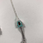 Vintage Unique Costume Jasper Stone & Garnet Necklace