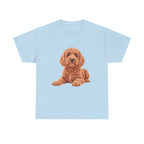 Brown Cockapoo Printed T-Shirt 100% Cotton Novelty Cute Dog Tee Gift