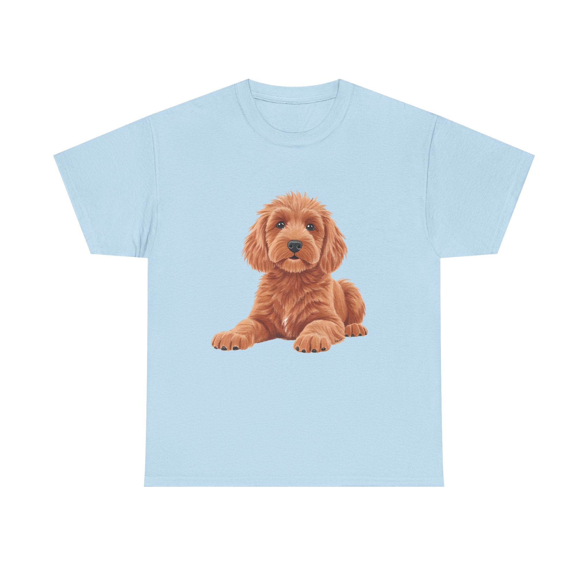 Brown Cockapoo Printed T-Shirt 100% Cotton Novelty Cute Dog Tee Gift