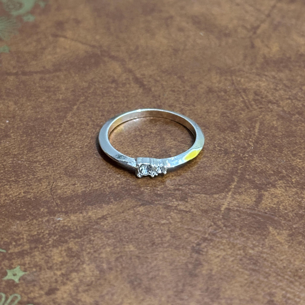 Vintage Classic Evening Silver/Gold Tone Ring Collection Stackable Ring Bundle 4 Pieces - Size S 1/2