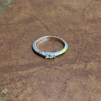 Vintage Classic Evening Silver/Gold Tone Ring Collection Stackable Ring Bundle 4 Pieces - Size S 1/2