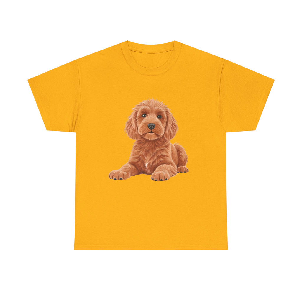Brown Cockapoo Printed T-Shirt 100% Cotton Novelty Cute Dog Tee Gift