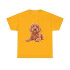Brown Cockapoo Printed T-Shirt 100% Cotton Novelty Cute Dog Tee Gift