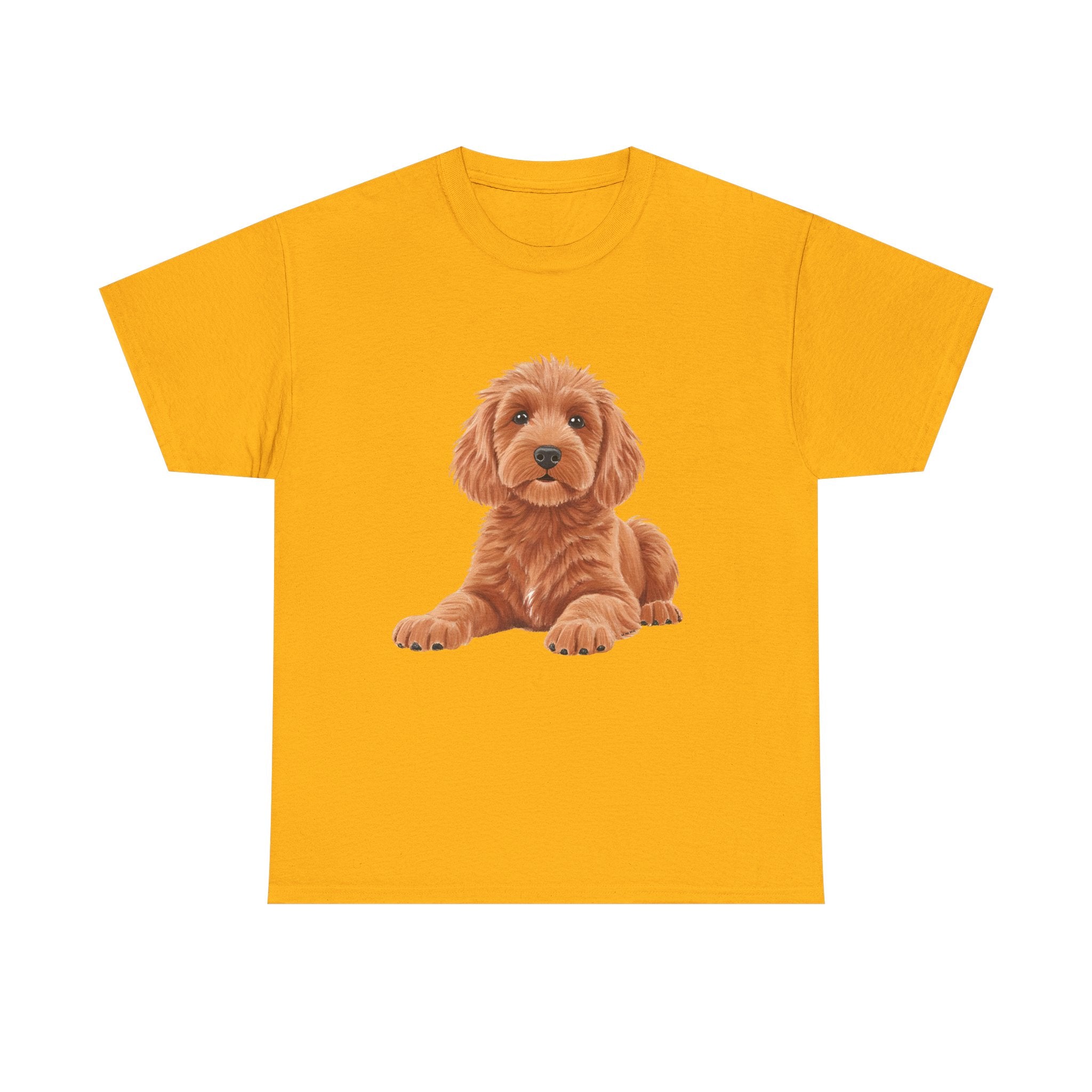 Brown Cockapoo Printed T-Shirt 100% Cotton Novelty Cute Dog Tee Gift