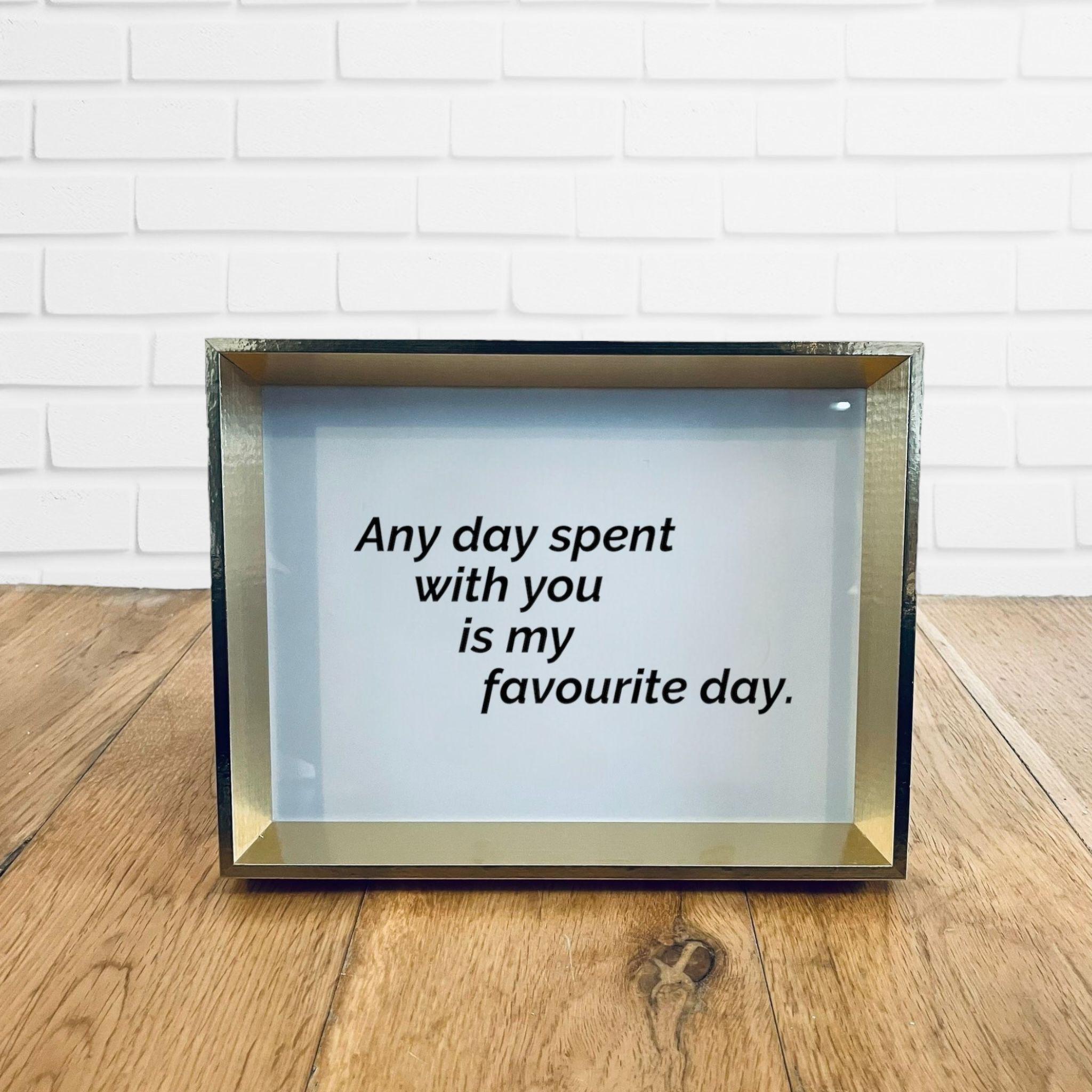 Retro Gold Framed Love Quote Print Valentine&#39;s Day Gift Friend Girlfriend Poem Anniversary Wall