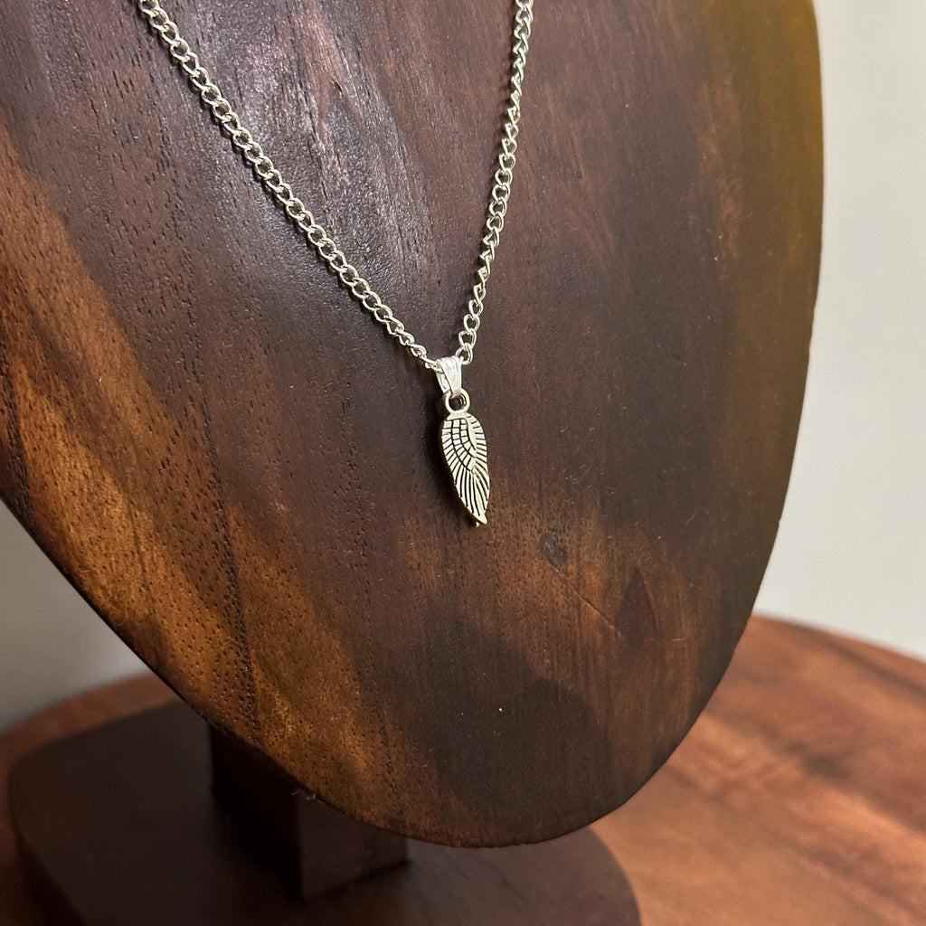 Handmade Native American Double Wings Pendant Necklace Silver Plate Lucky Charm Gift