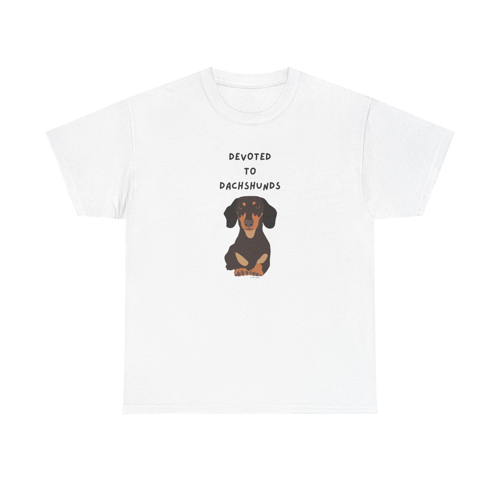 Devoted To Dachshunds Sausage Dog Printed T-Shirt 100% Cotton Novelty Cute Dog Tee Gift