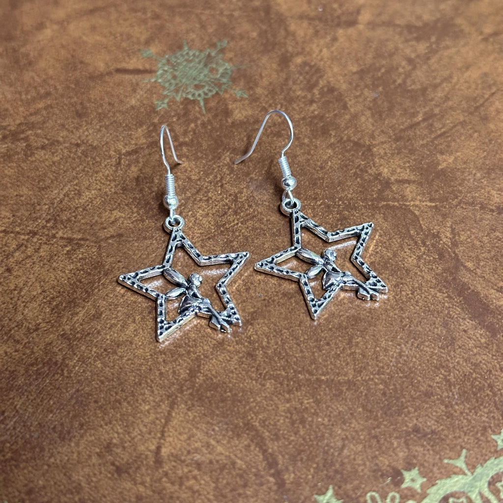 Handmade Fairy Angel Themed Drop Earrings Silver Tone Charm Dangle Earrings Various