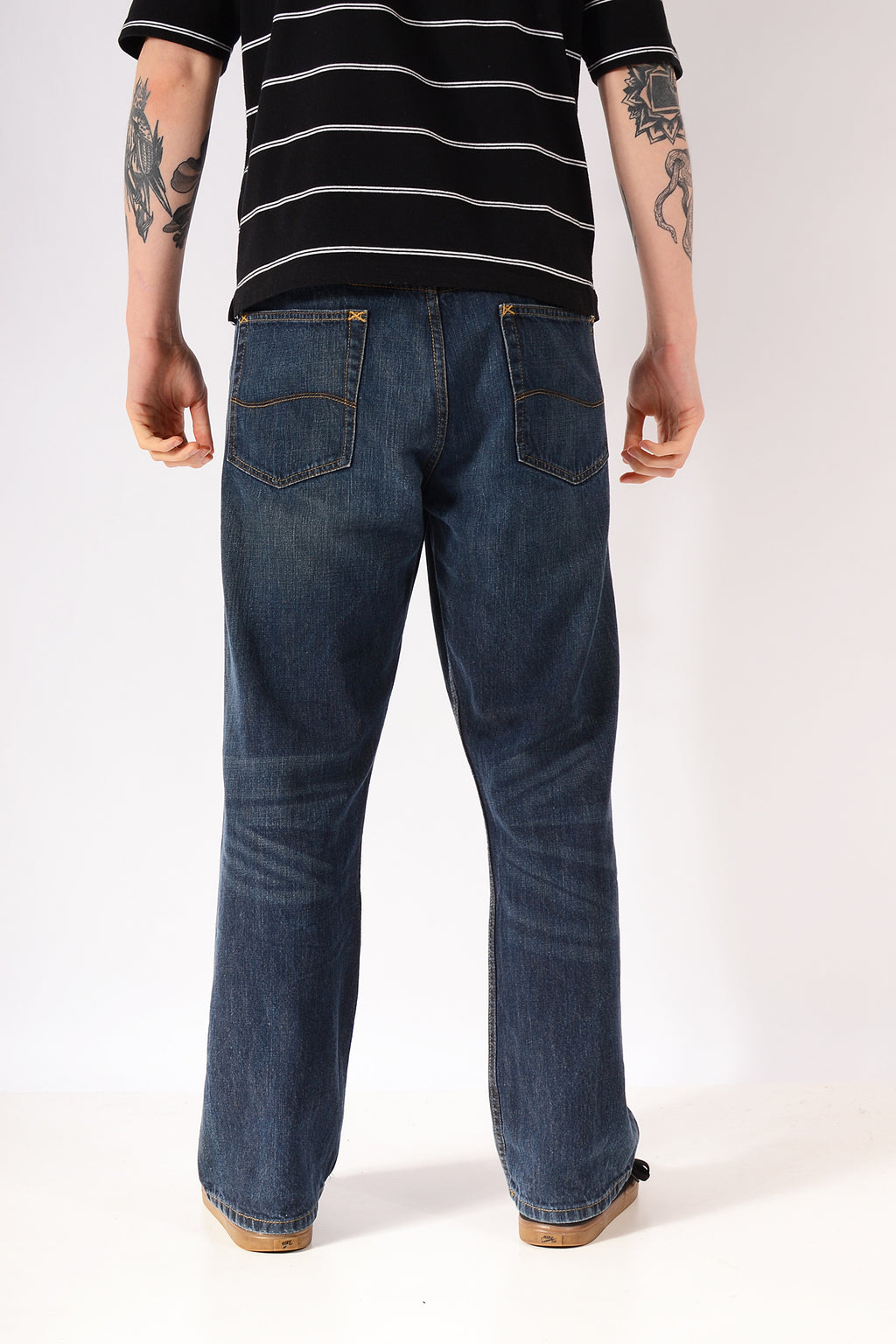 Vintage Lee Straight Leg Jeans Dark Blue