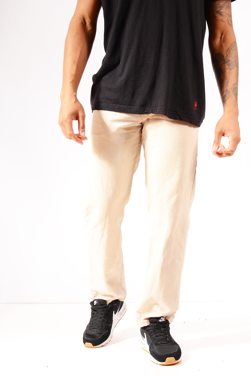 Vintage Lee Straight Leg Jeans Beige/Cream