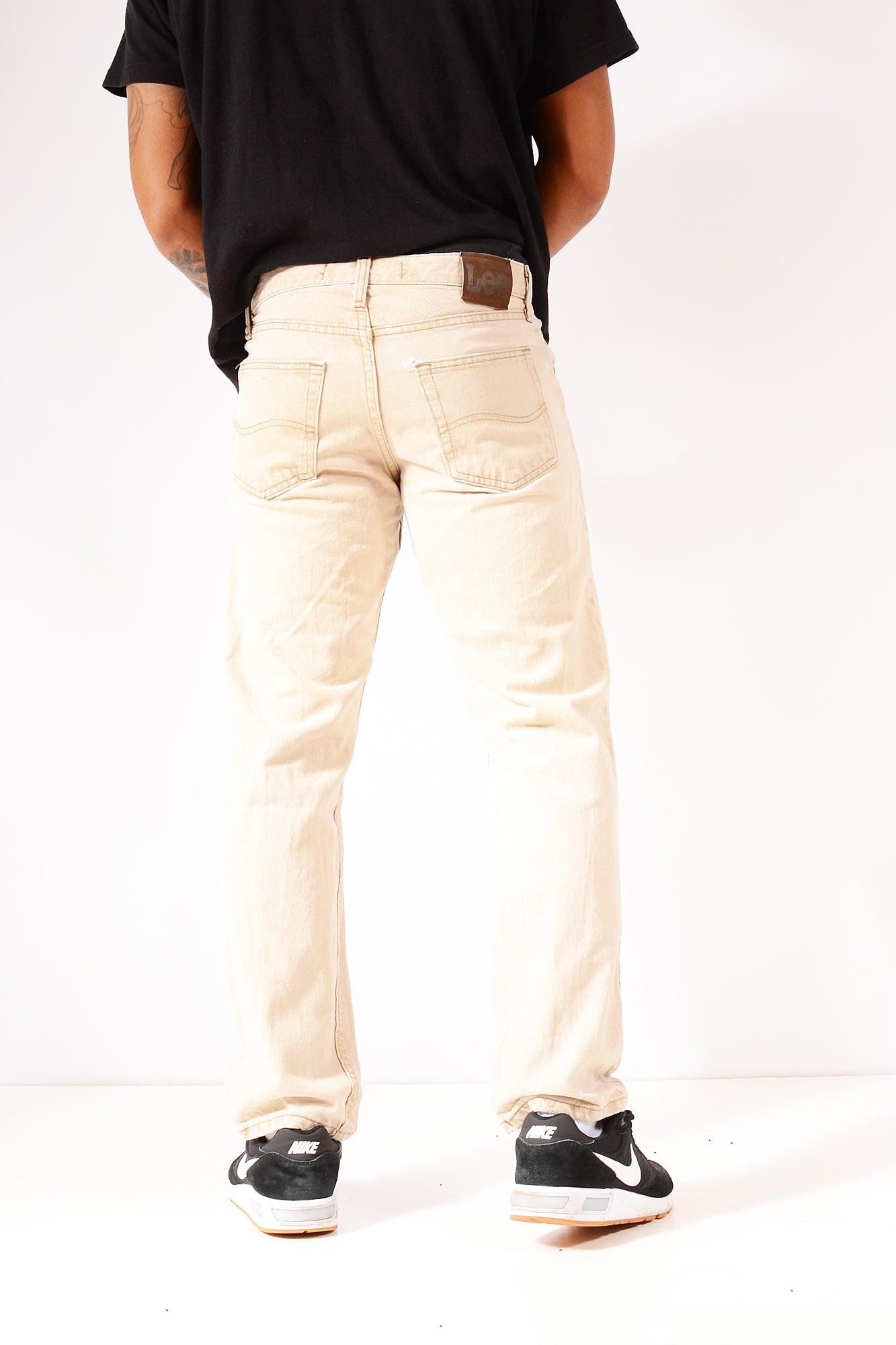Vintage Lee Straight Leg Jeans Beige/Cream