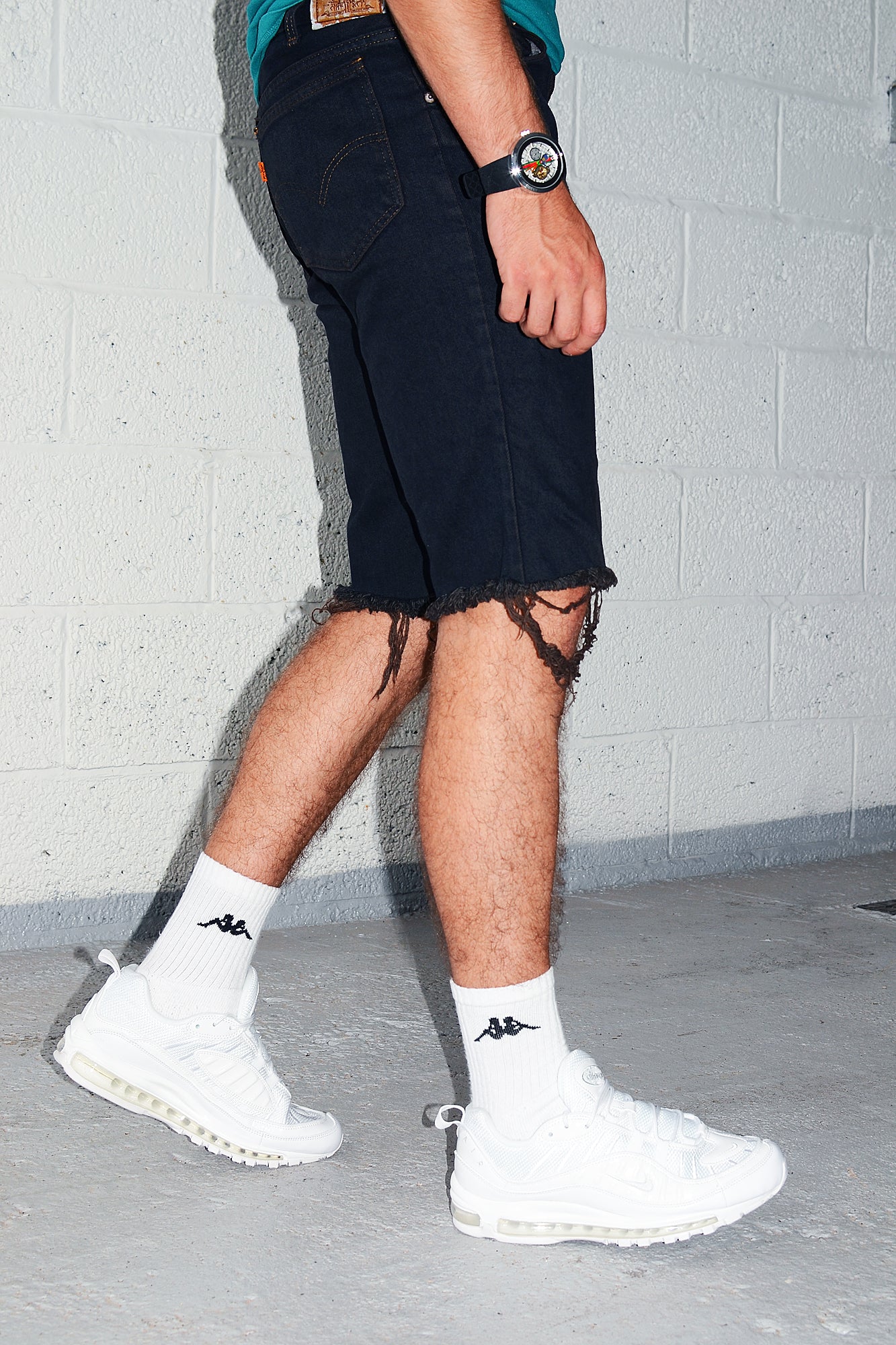 Vintage Levi's Cut Off Denim Shorts Black