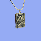 Death tarot card pendant necklace