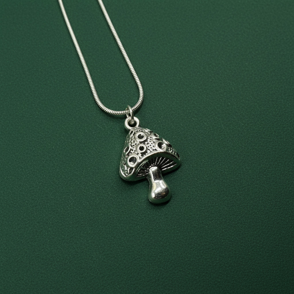 Toadstool Mushroom Pendant Necklace
