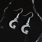 Handmade Space Astral Themed Drop Earrings Silver Tone Charm Dangle Earrings Various