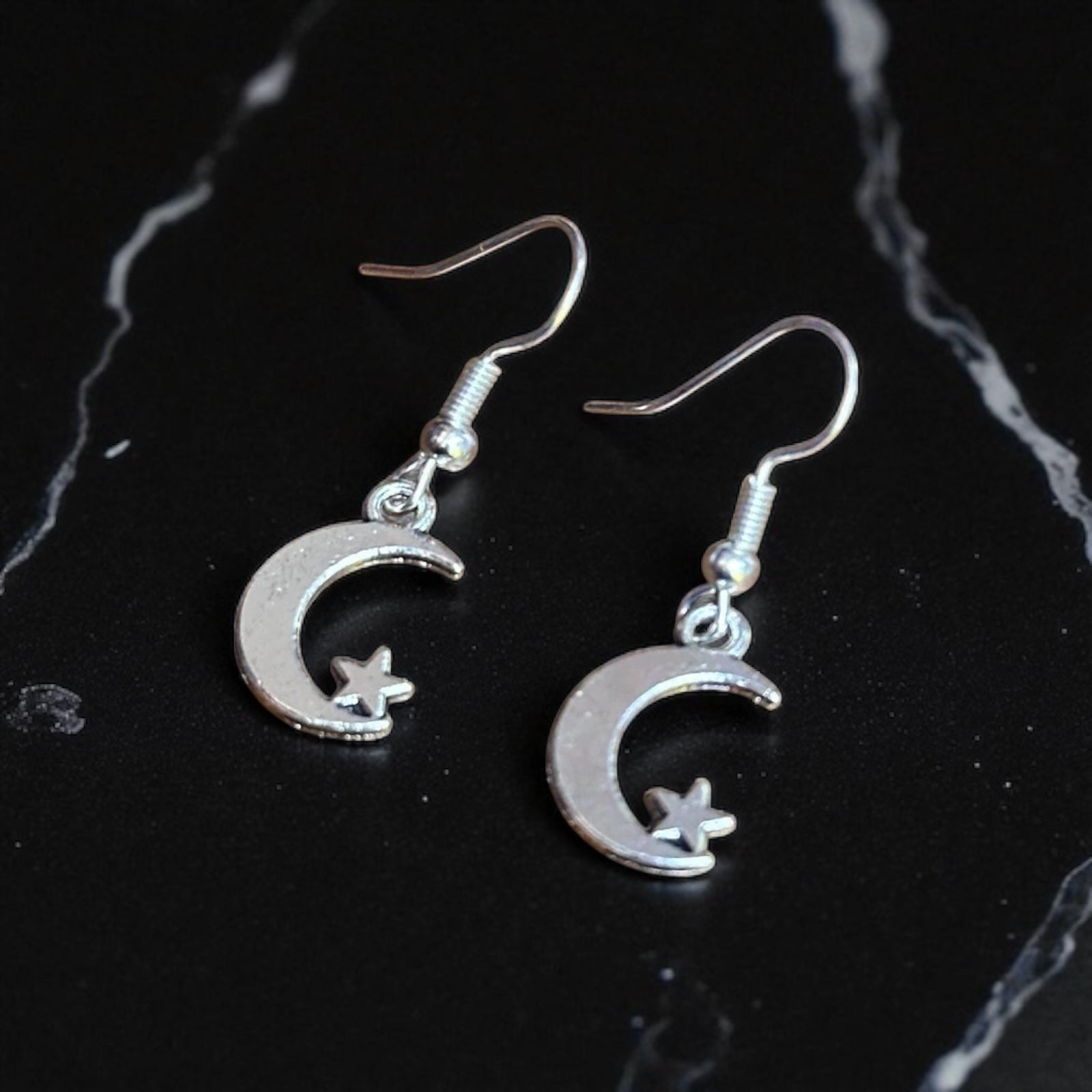 Handmade Space Astral Themed Drop Earrings Silver Tone Charm Dangle Earrings Various
