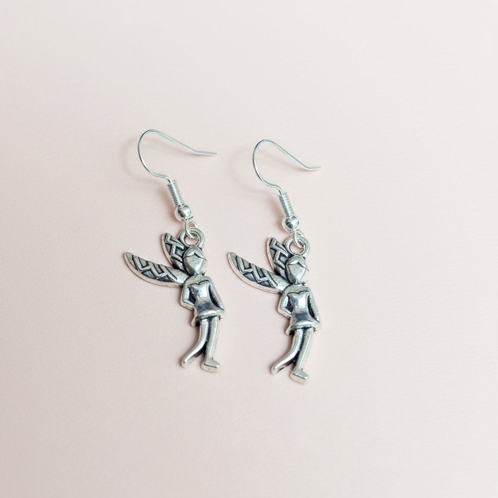 Posing Fairy Charm Drop Earrings