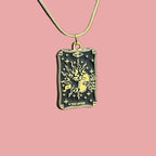 The Lovers Tarot Card Pendant Necklace