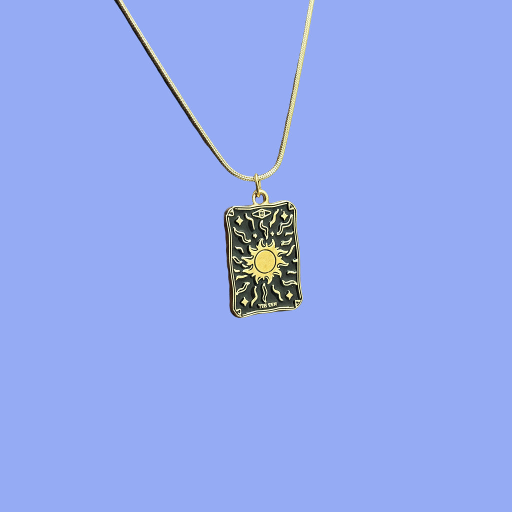 The Sun Tarot Card Pendant Necklace