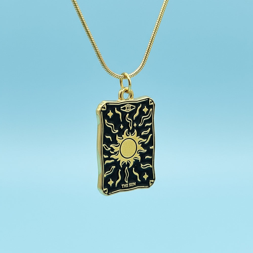 The Sun Tarot Card Pendant Necklace