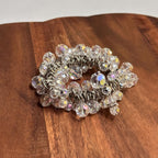 Vintage Scrunchy Glass Diamanté Charm Style Bracelet Unique Gift
