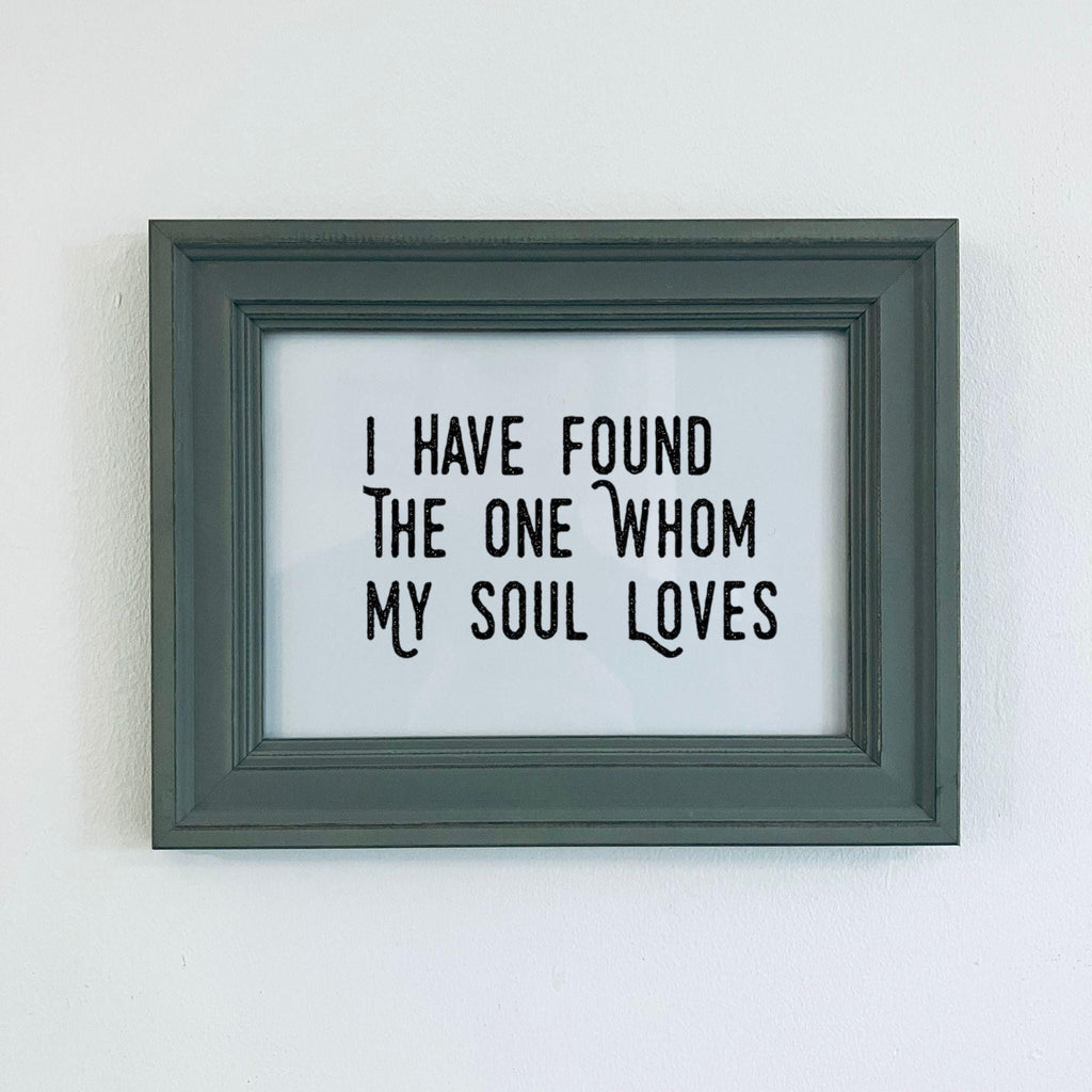 Rustic Green Framed Love Quote Print Valentine&#39;s Day Gift Friend Girlfriend Boyfriend Anniversar