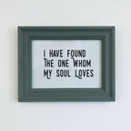 Rustic Green Framed Love Quote Print Valentine&#39;s Day Gift Friend Girlfriend Boyfriend Anniversar