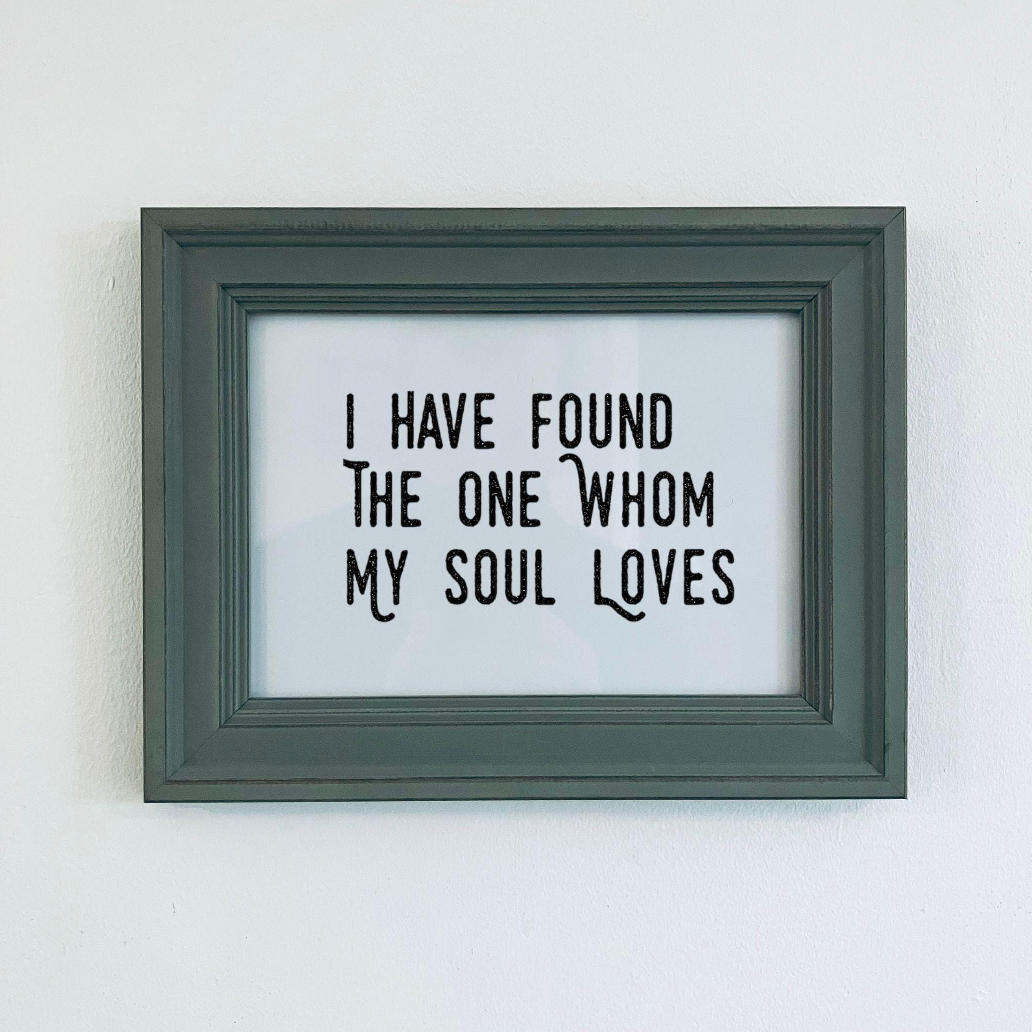 Rustic Green Framed Love Quote Print Valentine&#39;s Day Gift Friend Girlfriend Boyfriend Anniversar